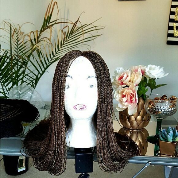 Braided wig with lace part